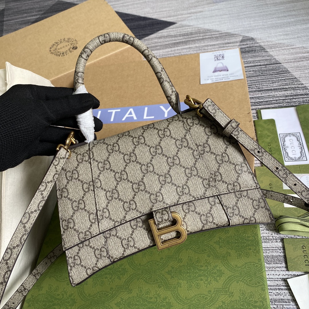 HOURGLASS SMALL TOP HANDLE BAG, Balenciaga X Gucci Bag