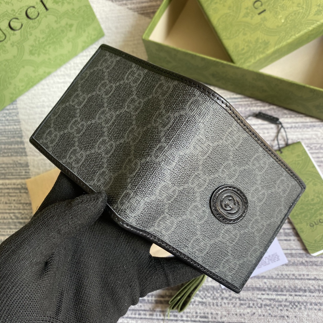 671652 Wallet with Interlocking G, Gucci