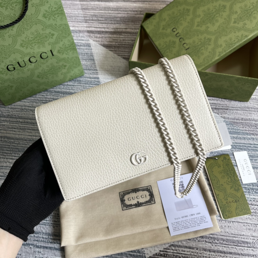 497985  GG Marmont chain wallet, Gucci Chain Wallets for Women