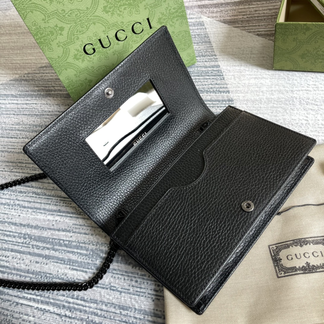 497985  GG Marmont chain wallet, Gucci Chain Wallets for Women