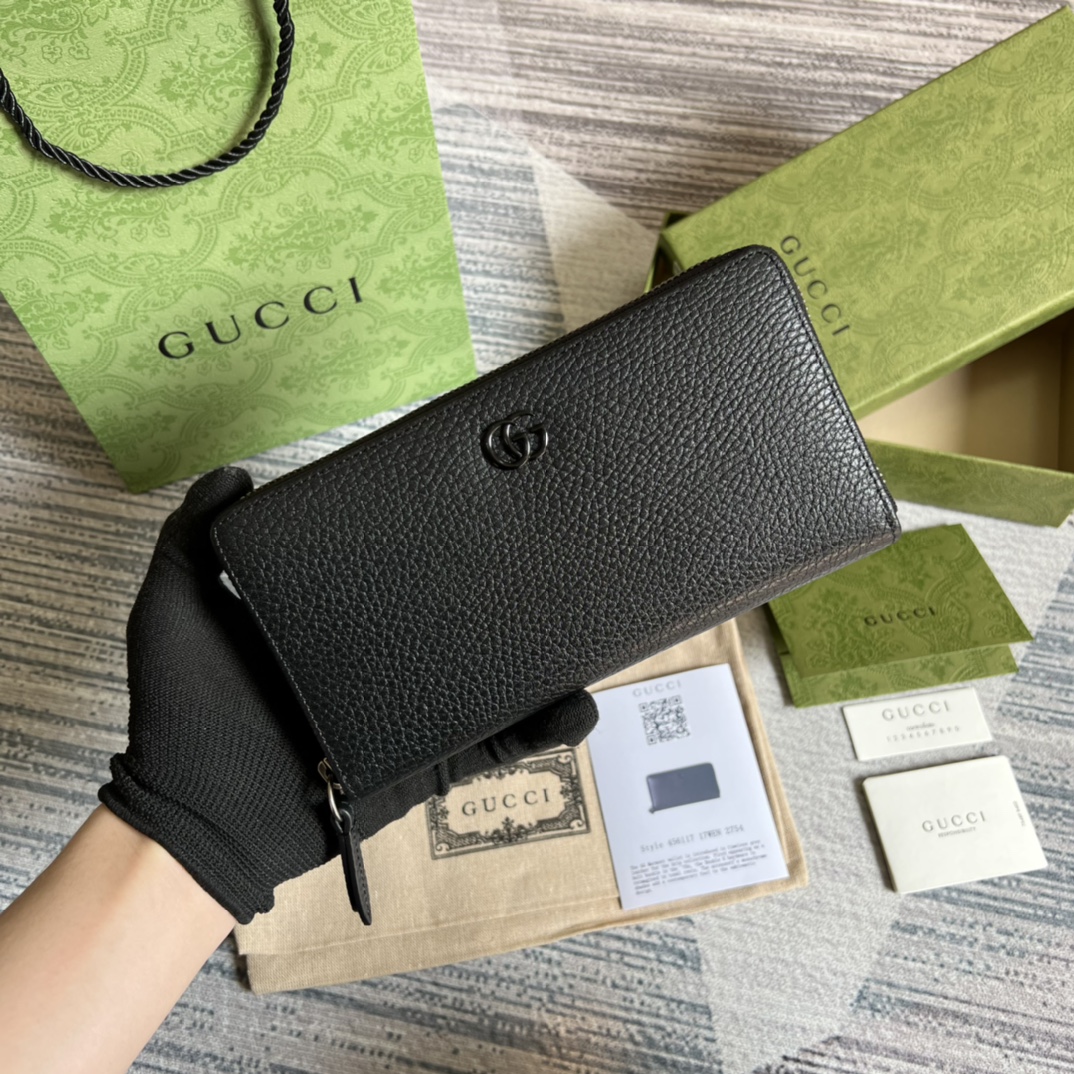 456117 GG Marmont zip around wallet, Gucci Zip Wallets for Women