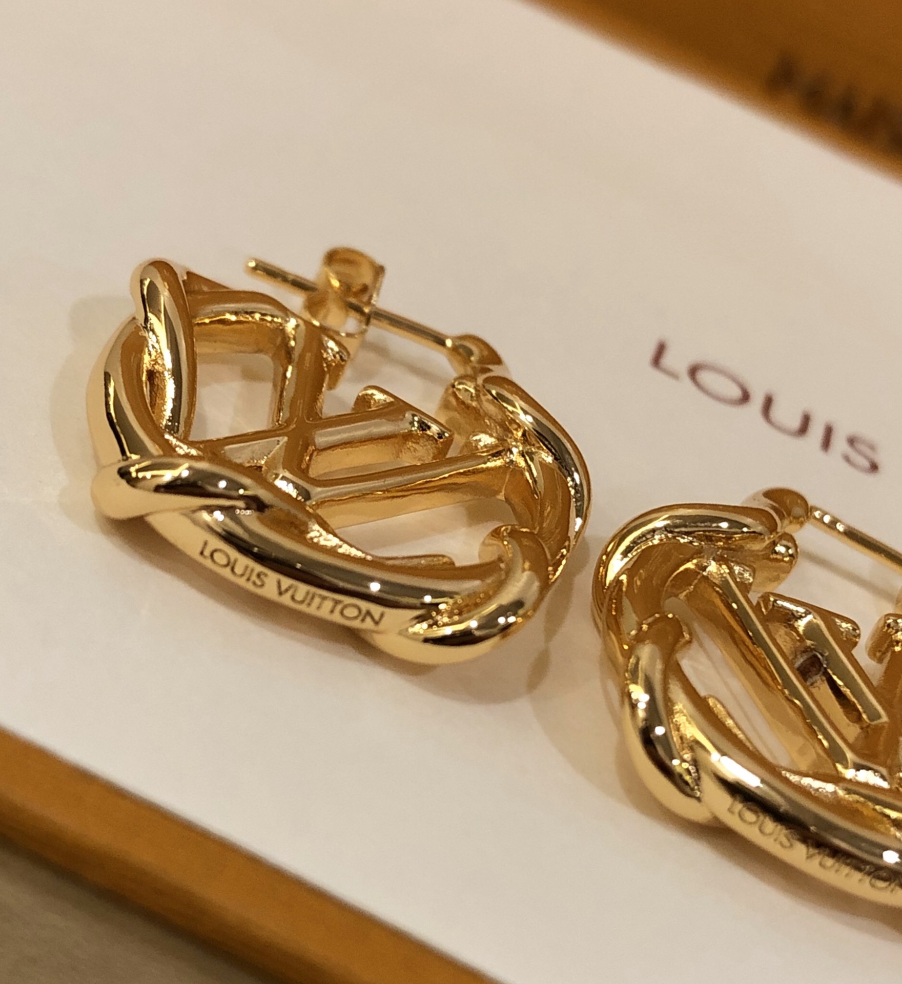 Earrings, Louis Vuitton LV