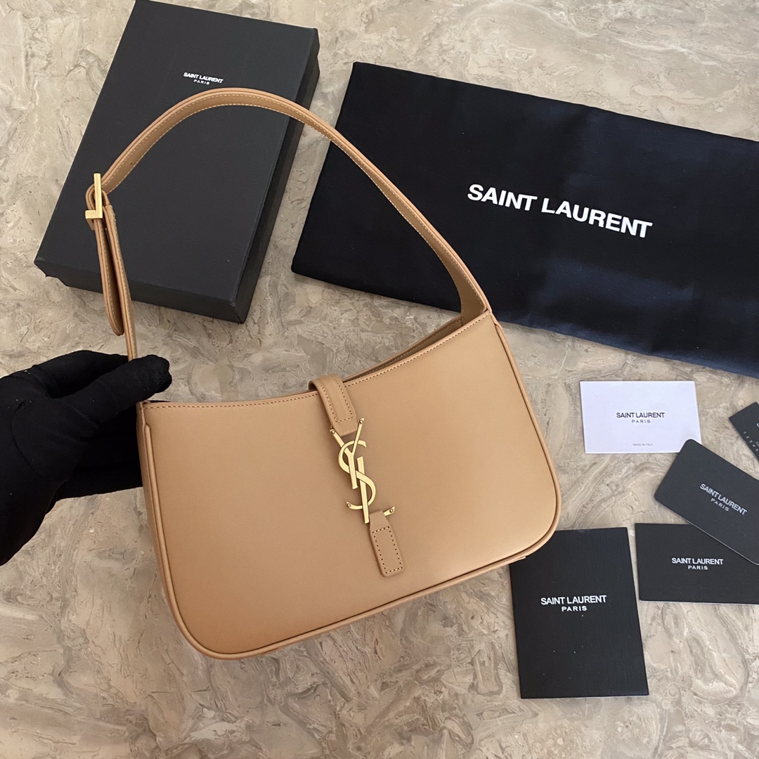 657228 LE 5 À 7 HOBO BAG IN VEGETABLE-TANNED LEATHER, YSL Saint Laurent