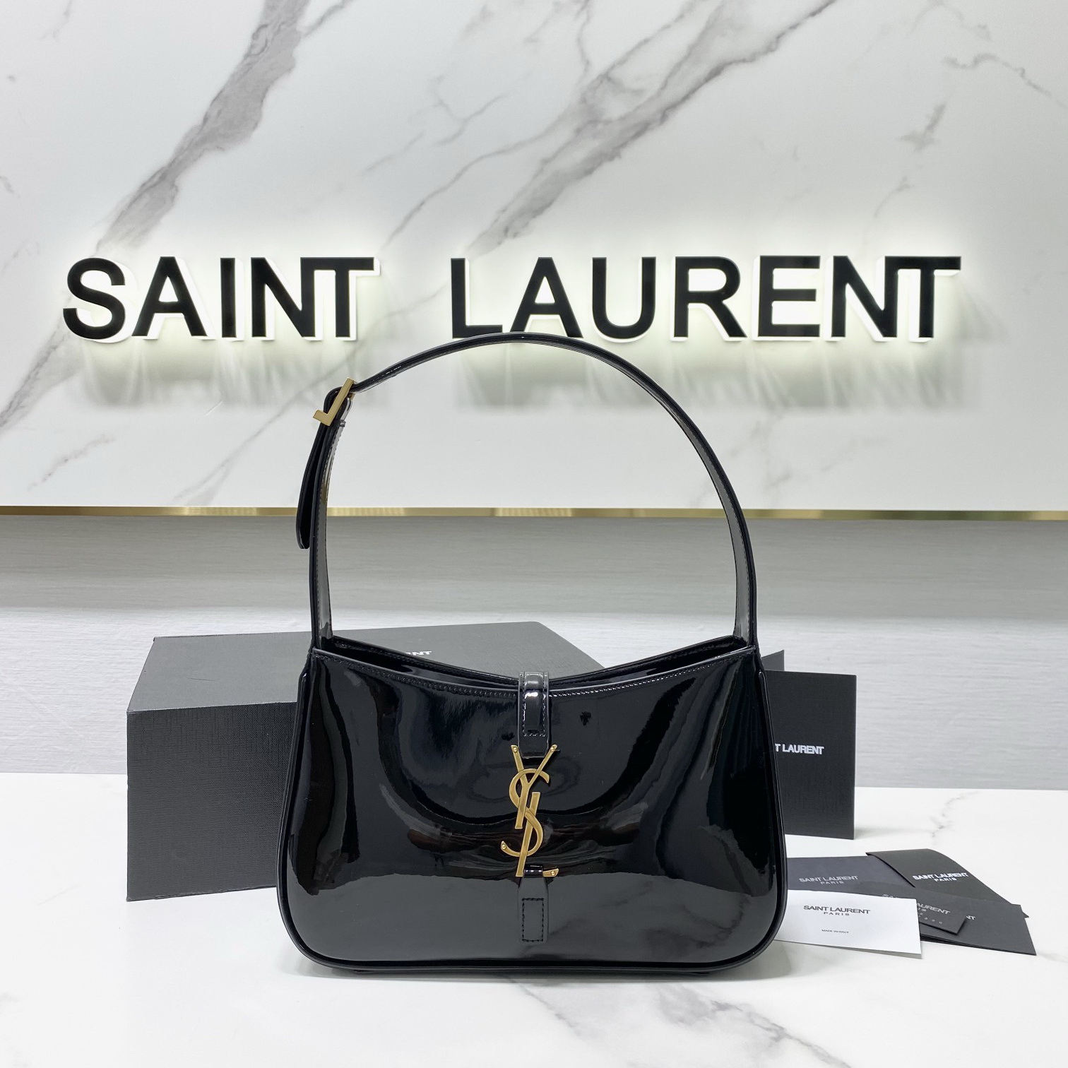 657228 LE 5 À 7 HOBO BAG IN VEGETABLE-TANNED LEATHER, YSL Saint Laurent