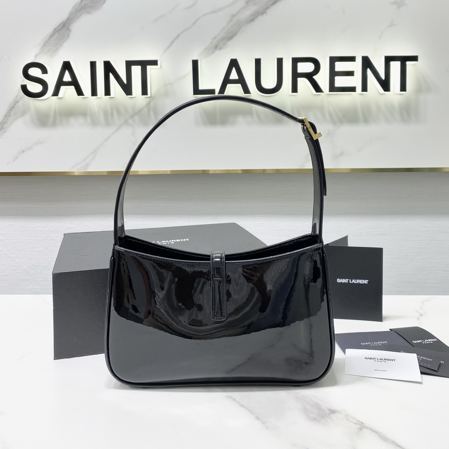657228 LE 5 À 7 HOBO BAG IN VEGETABLE-TANNED LEATHER, YSL Saint Laurent