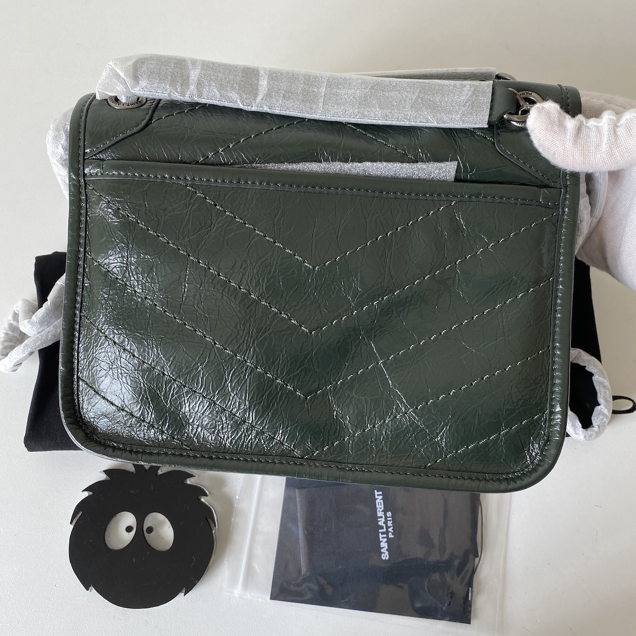 533037 NIKI BABY IN VINTAGE LEATHER, YSL Saint Laurent
