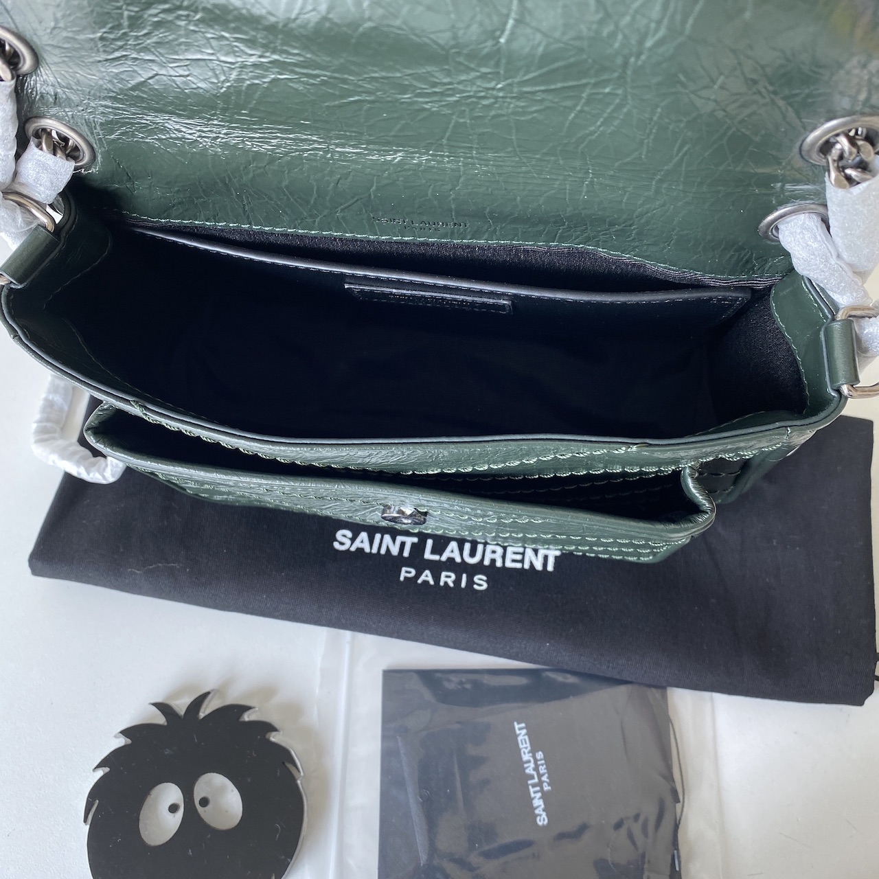 533037 NIKI BABY IN VINTAGE LEATHER, YSL Saint Laurent