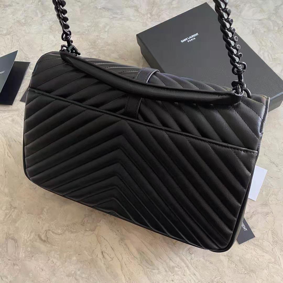 487212 CLASSIC LARGE COLLÈGE BAG  MATELASSÉ LEATHER, YSL Saint Laurent
