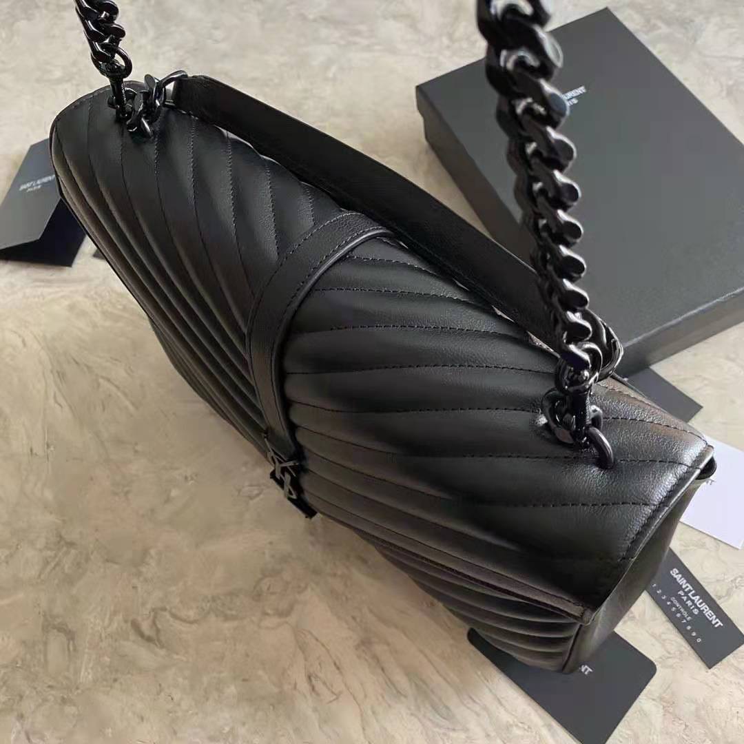 487212 CLASSIC LARGE COLLÈGE BAG  MATELASSÉ LEATHER, YSL Saint Laurent