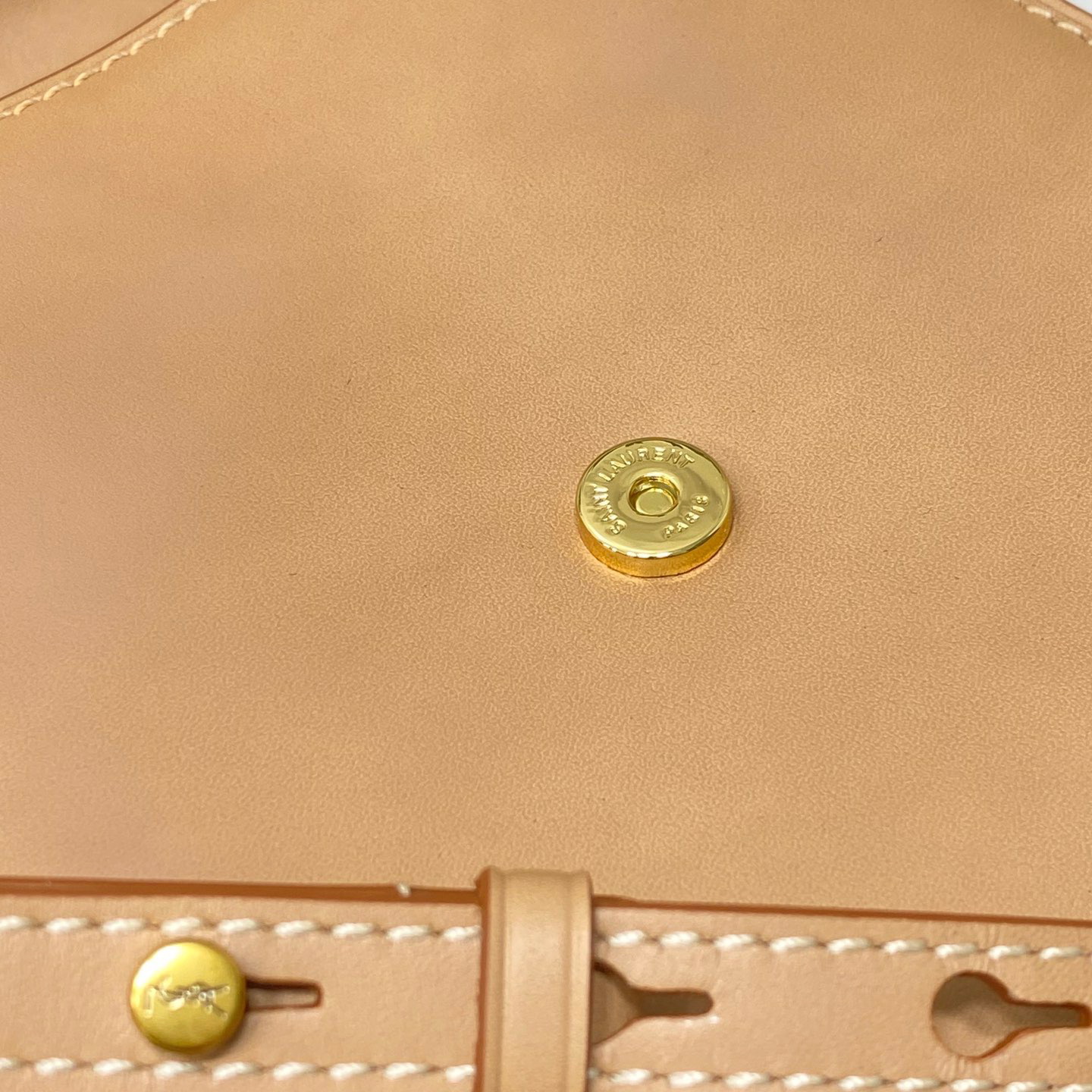 668809 KAIA NORTH/SOUTH SATCHEL IN VEGETABLE-TANNED LEATHER, YSL Saint Laurent