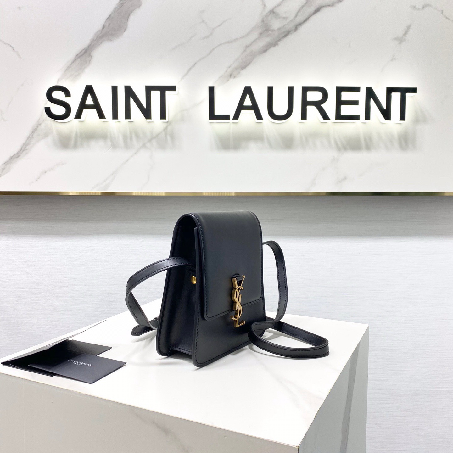 668809 KAIA NORTH/SOUTH SATCHEL IN VEGETABLE-TANNED LEATHER, YSL Saint Laurent