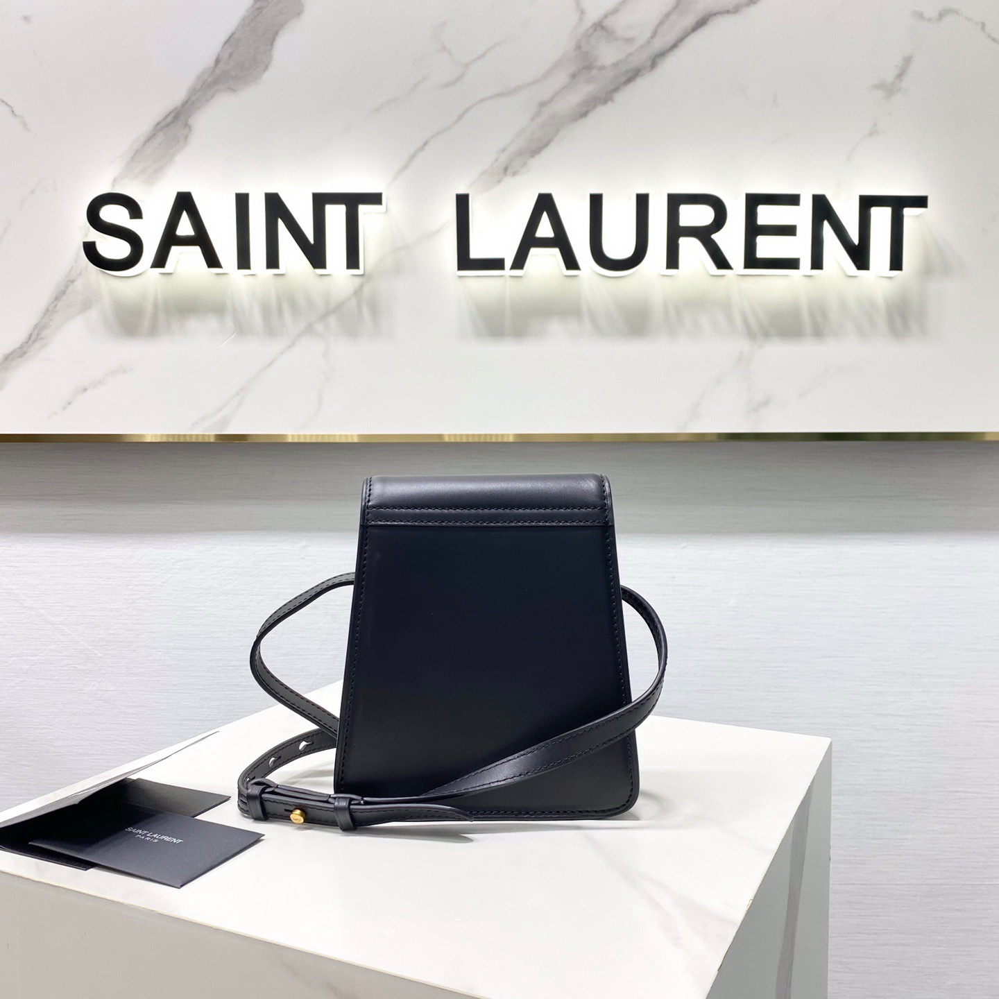 668809 KAIA NORTH/SOUTH SATCHEL IN VEGETABLE-TANNED LEATHER, YSL Saint Laurent