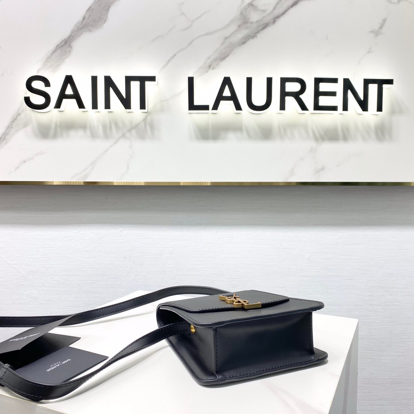 668809 KAIA NORTH/SOUTH SATCHEL IN VEGETABLE-TANNED LEATHER, YSL Saint Laurent