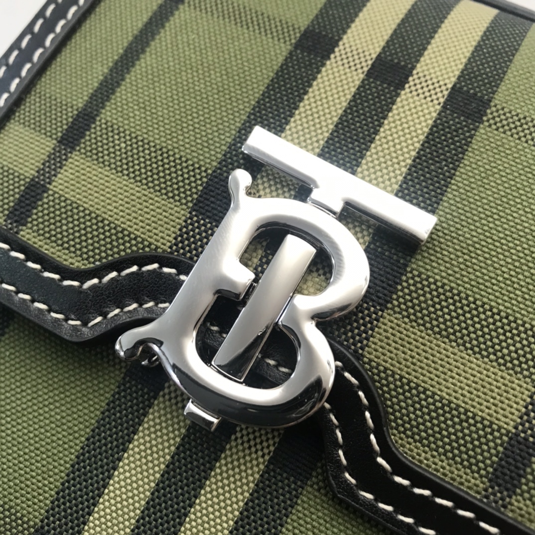 Check Cotton and Leather Robin Bag BURBERRY BAGS