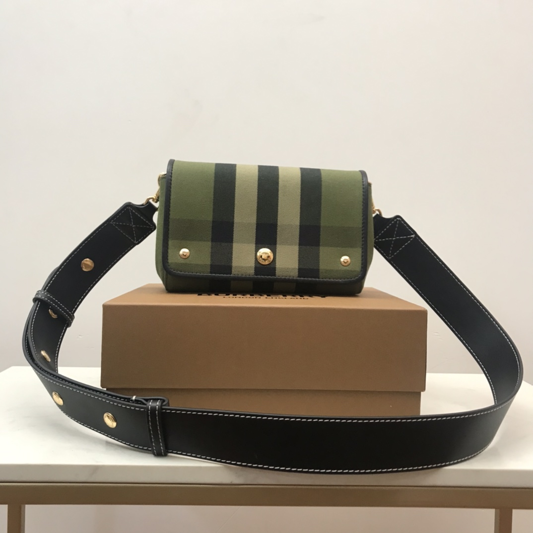 Small Horseferry Print Cotton Canvas Crossbody Bag BURBERRY BAGS