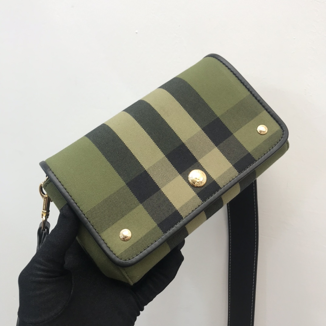 Small Horseferry Print Cotton Canvas Crossbody Bag BURBERRY BAGS