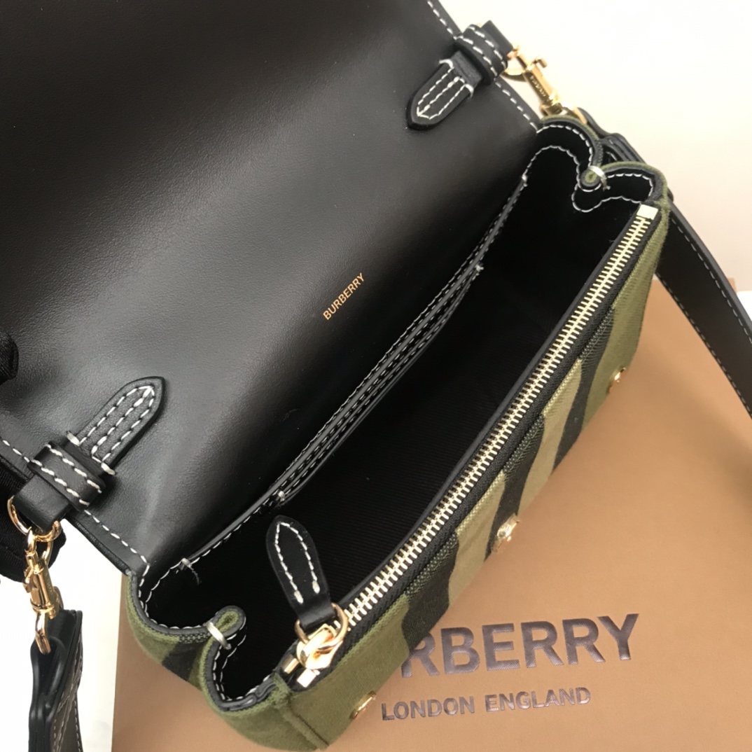 Small Horseferry Print Cotton Canvas Crossbody Bag BURBERRY BAGS