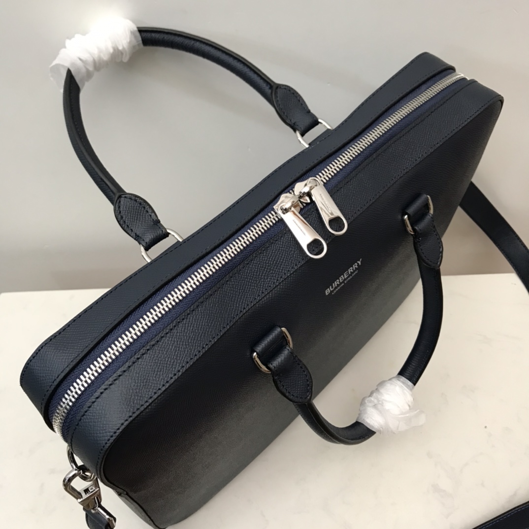 Grainy Leather Briefcase BURBERRY BAGS