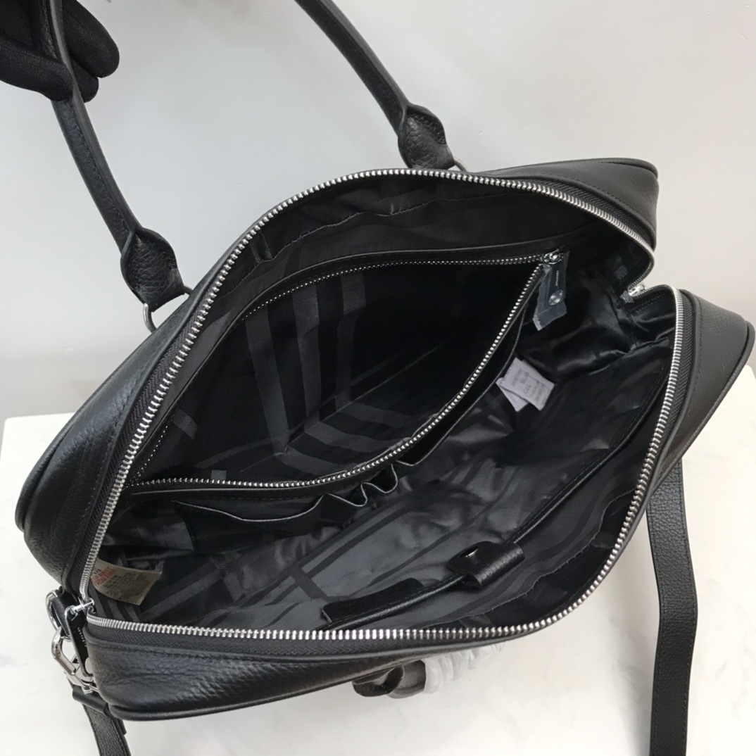 Grainy Leather Briefcase BURBERRY BAGS