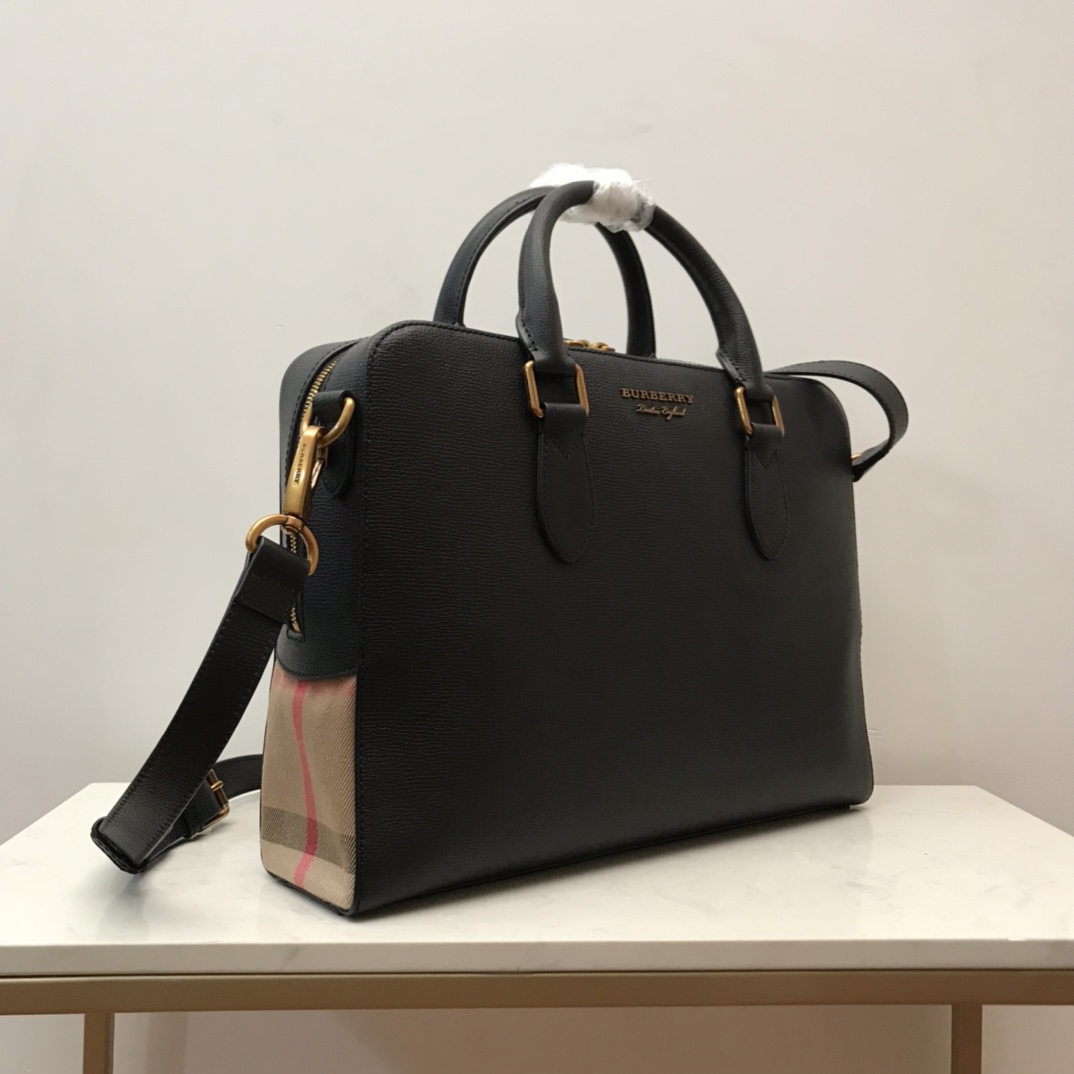Grainy Leather Briefcase BURBERRY BAGS