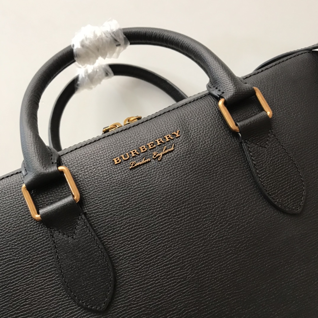 Grainy Leather Briefcase BURBERRY BAGS