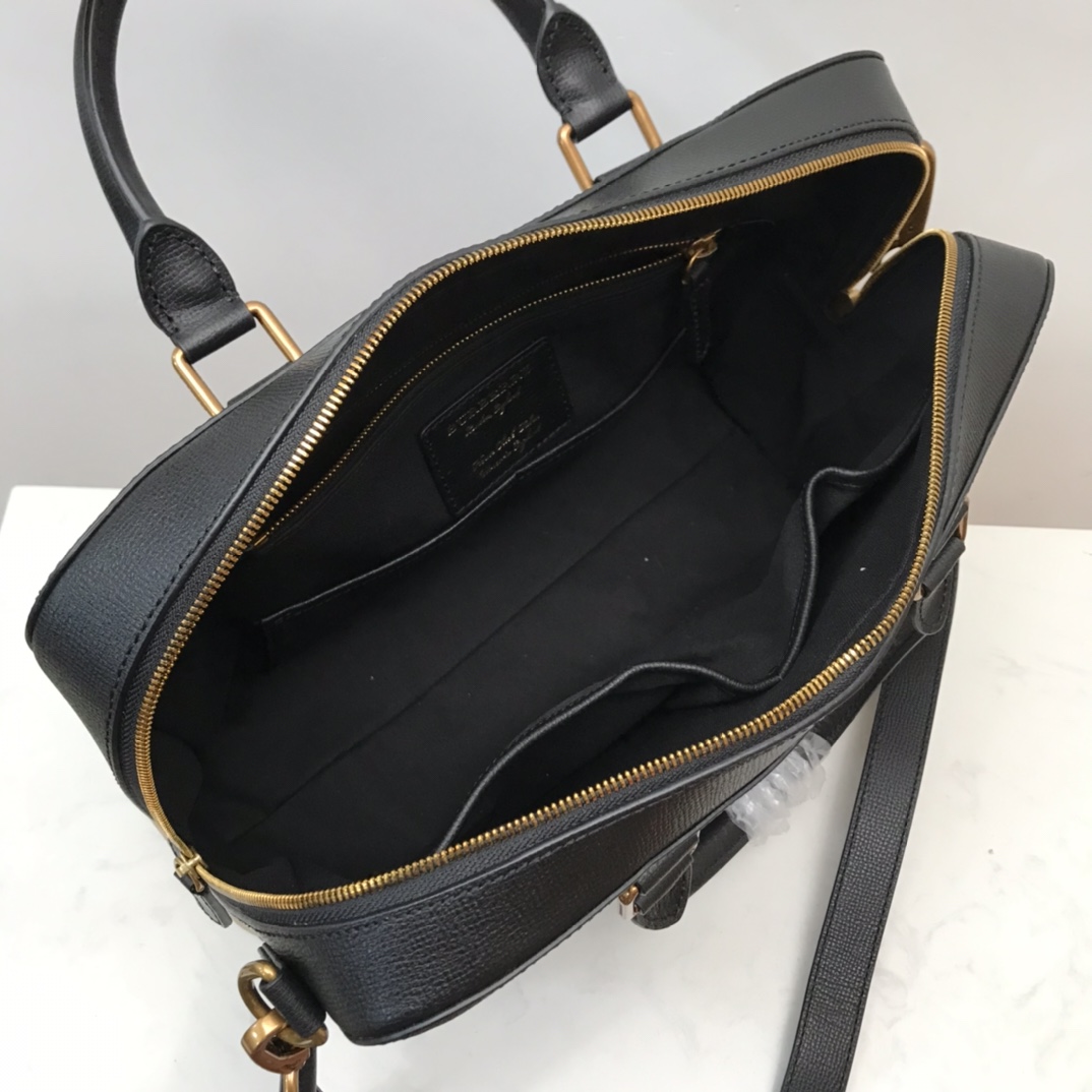 Grainy Leather Briefcase BURBERRY BAGS