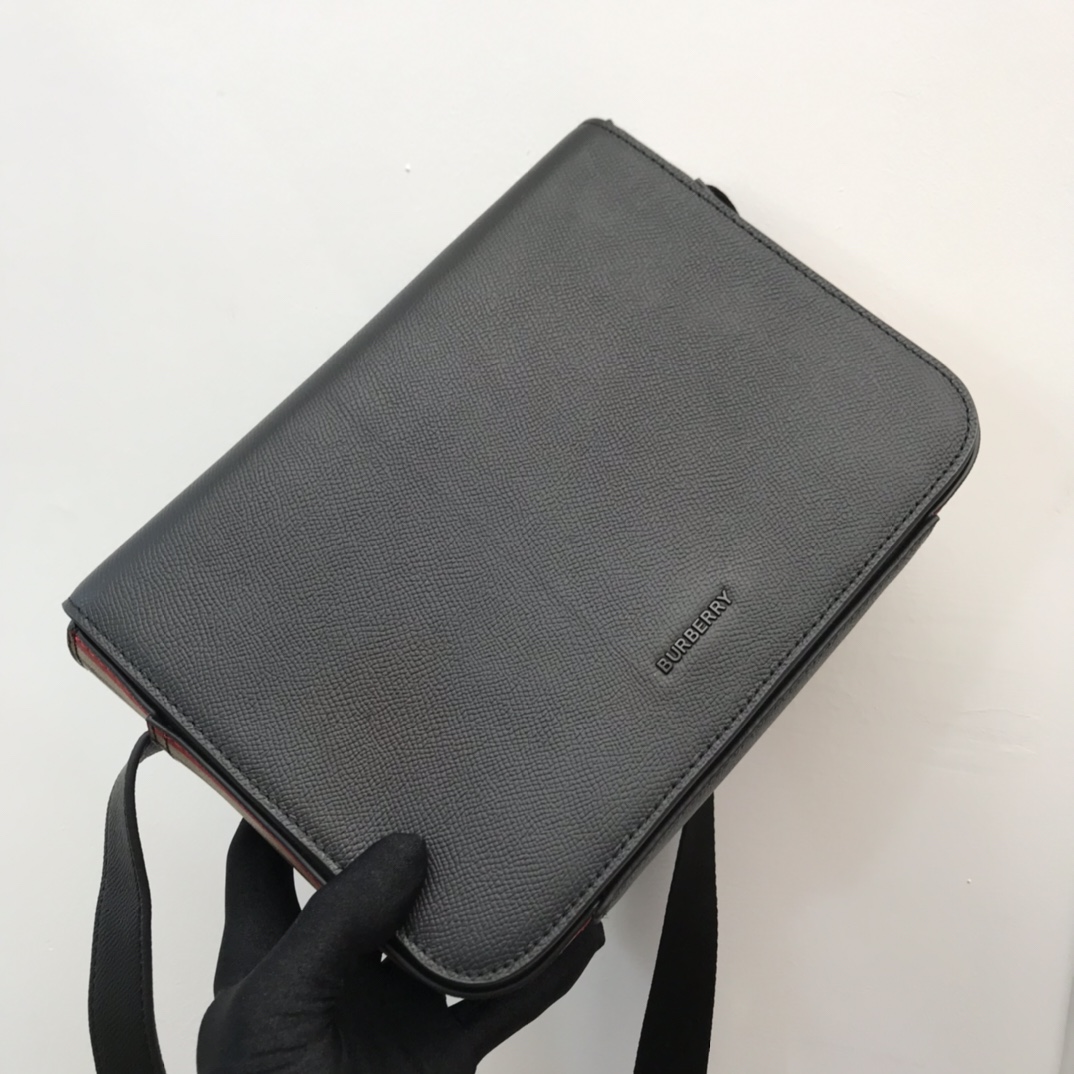 Small Grainy Leather Messenger Bag BURBERRY BAGS