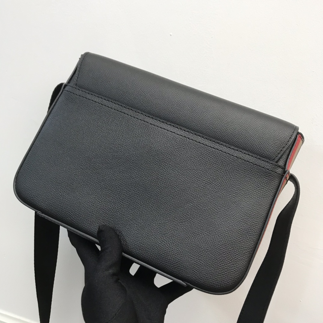 Small Grainy Leather Messenger Bag BURBERRY BAGS