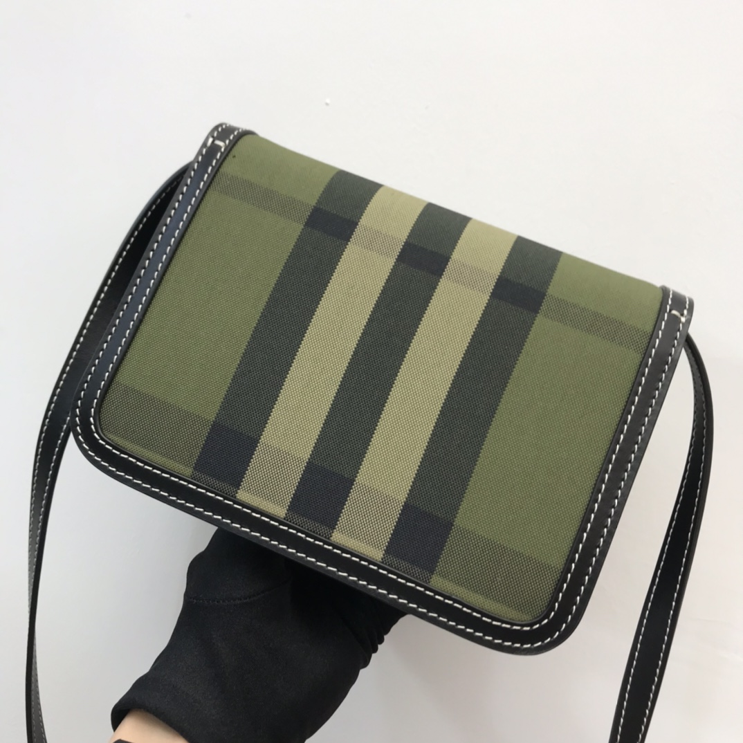 Small Tri-tone Canvas and Leather TB Bag BURBERRY BAGS