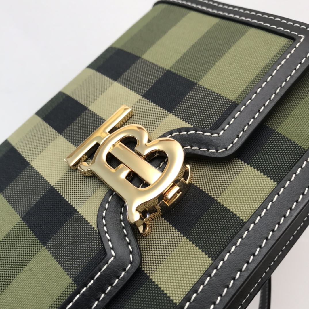Small Tri-tone Canvas and Leather TB Bag BURBERRY BAGS
