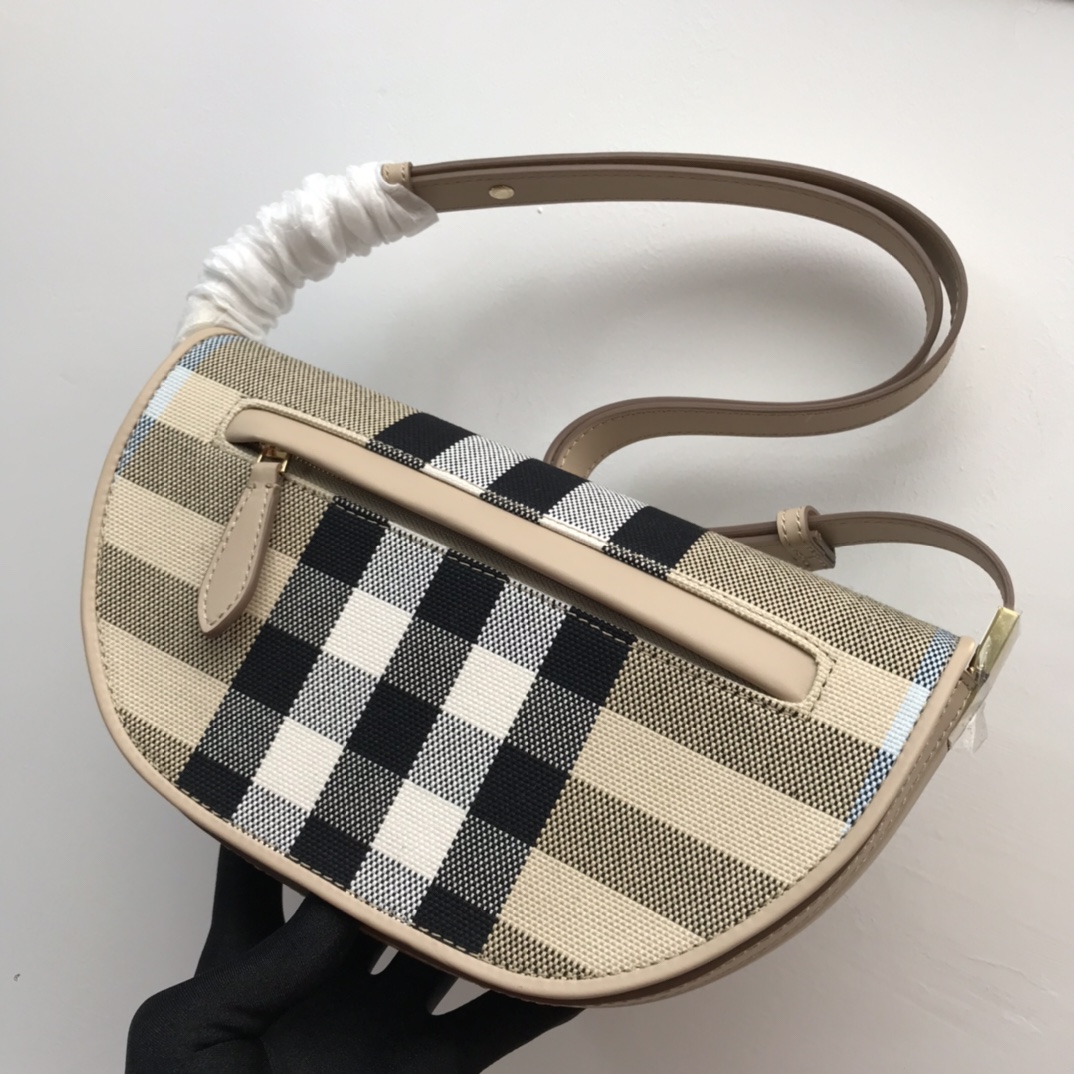 Small Cotton Olympia Bag, Burberry