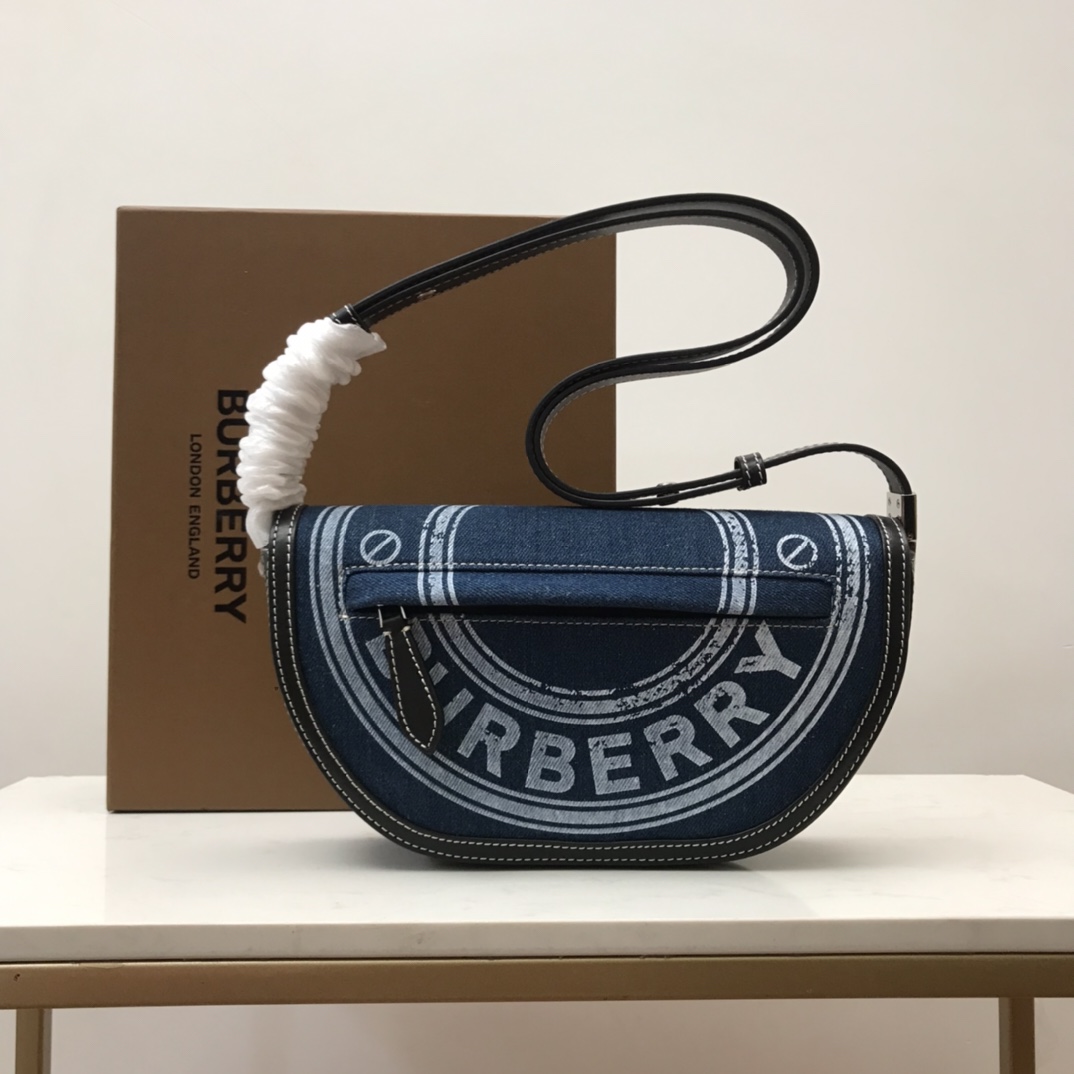 Small Cotton Olympia Bag, Burberry