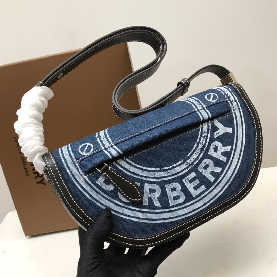 Small Cotton Olympia Bag, Burberry