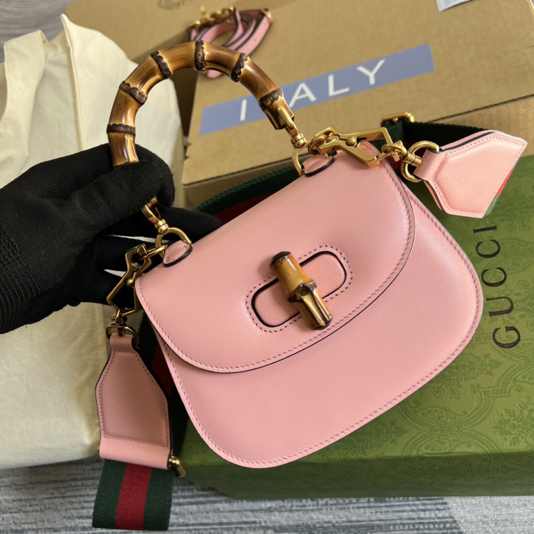 686864 Mini top handle bag with Bamboo, gucci Top Handle Bags for Women