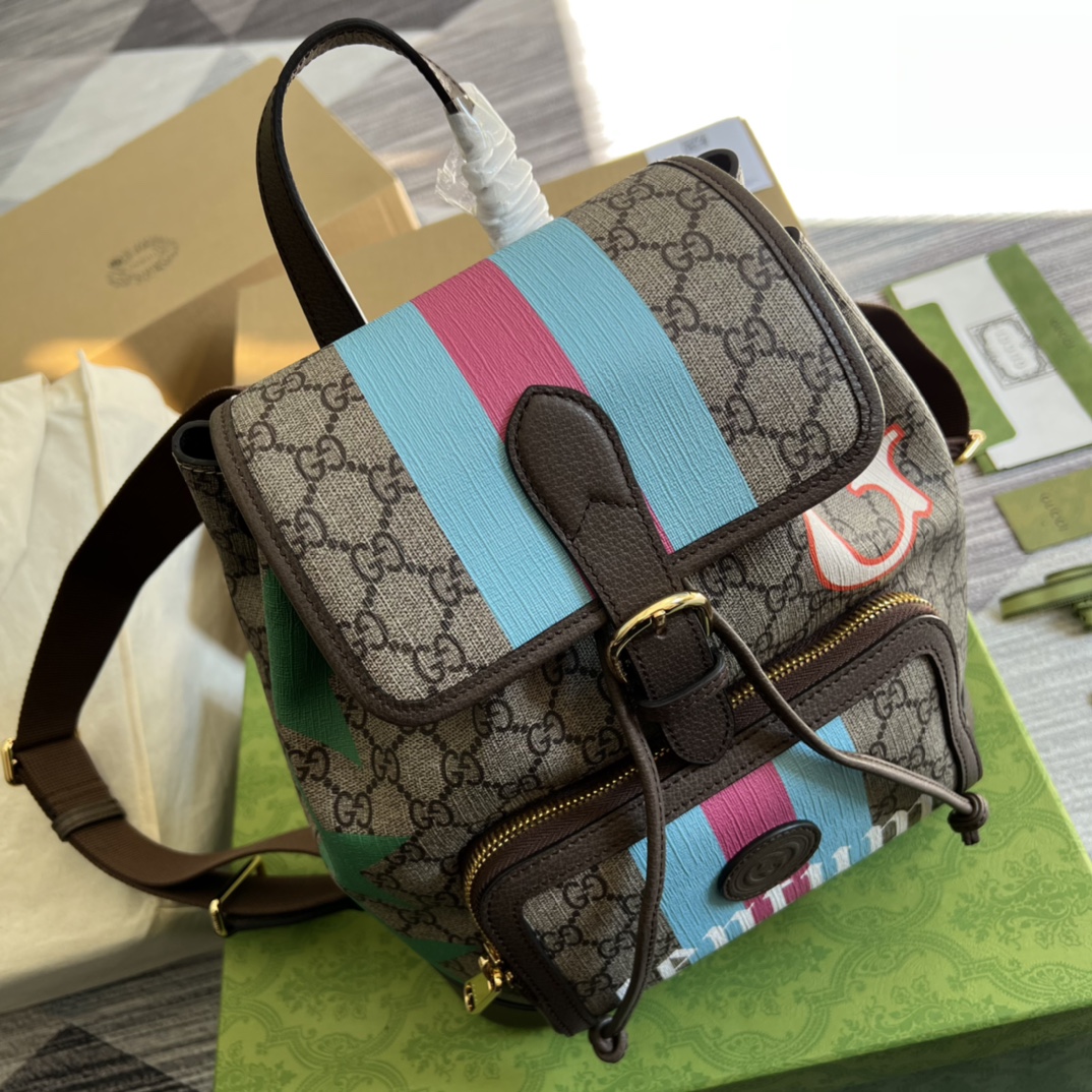 674147  Backpack with Interlocking G, GUCCI 