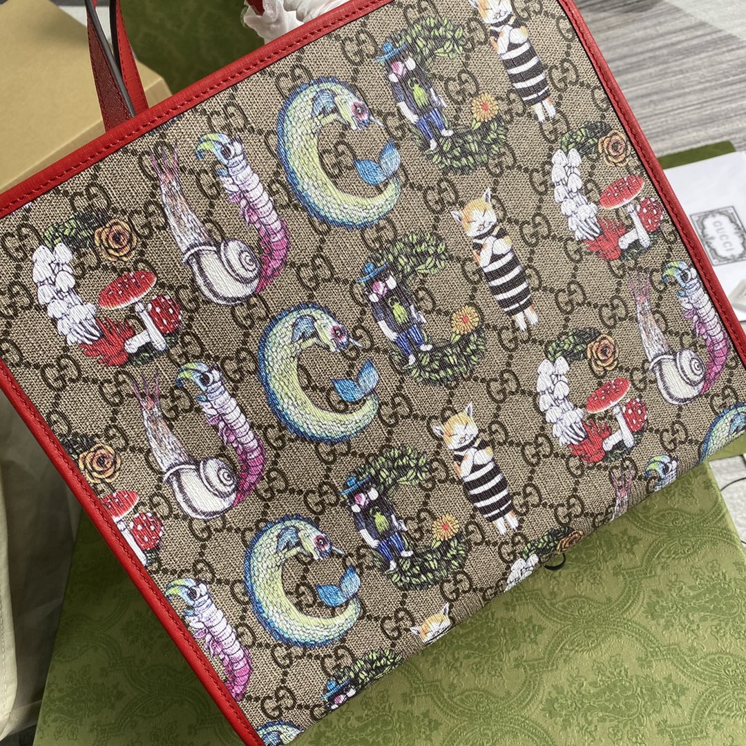 605614 Children's G heart print tote bag