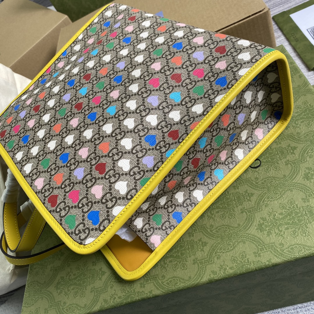 605614 Children's G heart print tote bag