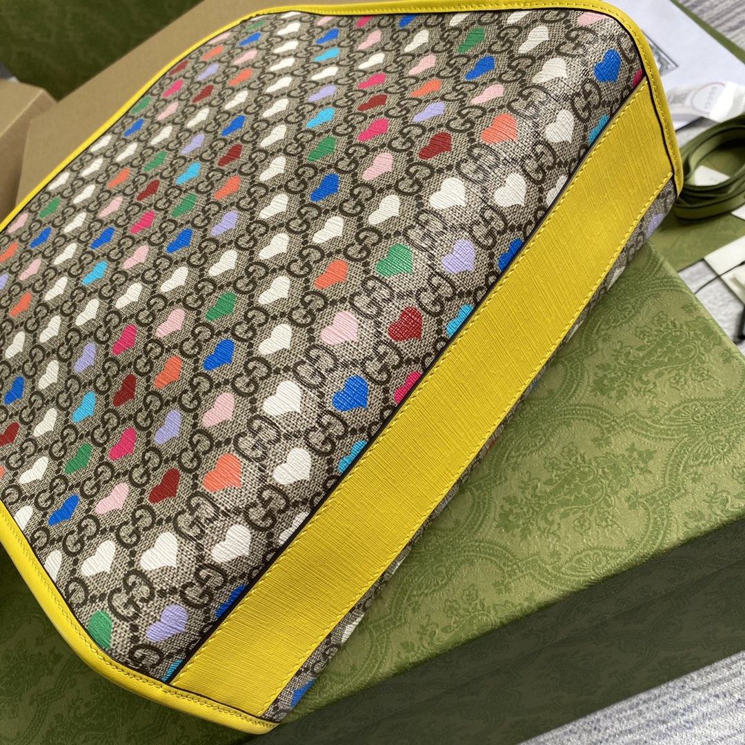 605614 Children's G heart print tote bag