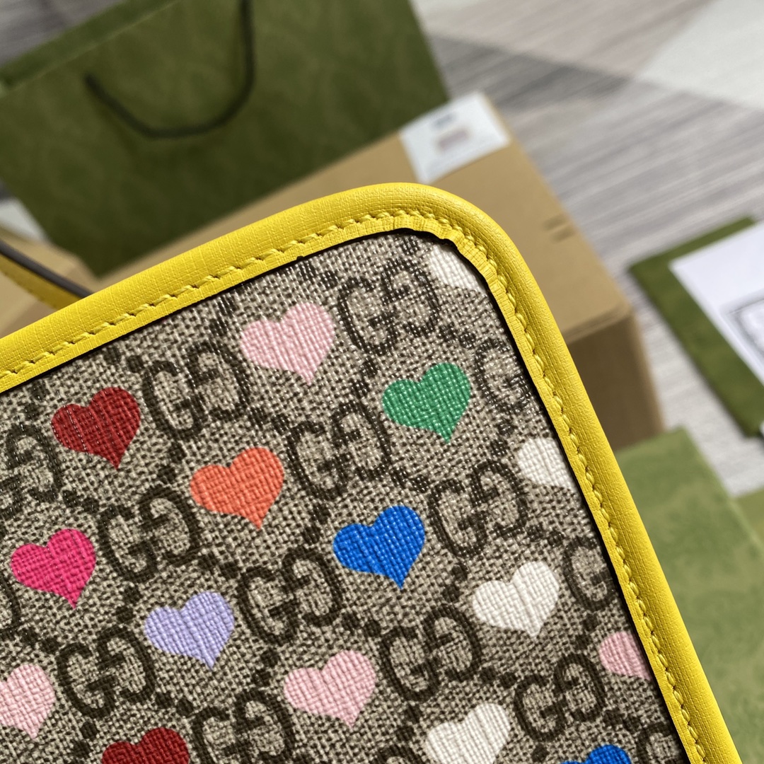 605614 Children's G heart print tote bag