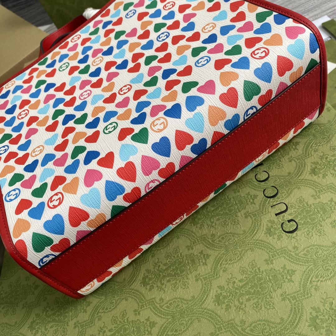 605614 Children's G heart print tote bag