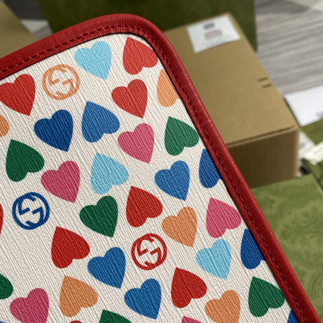 605614 Children's G heart print tote bag