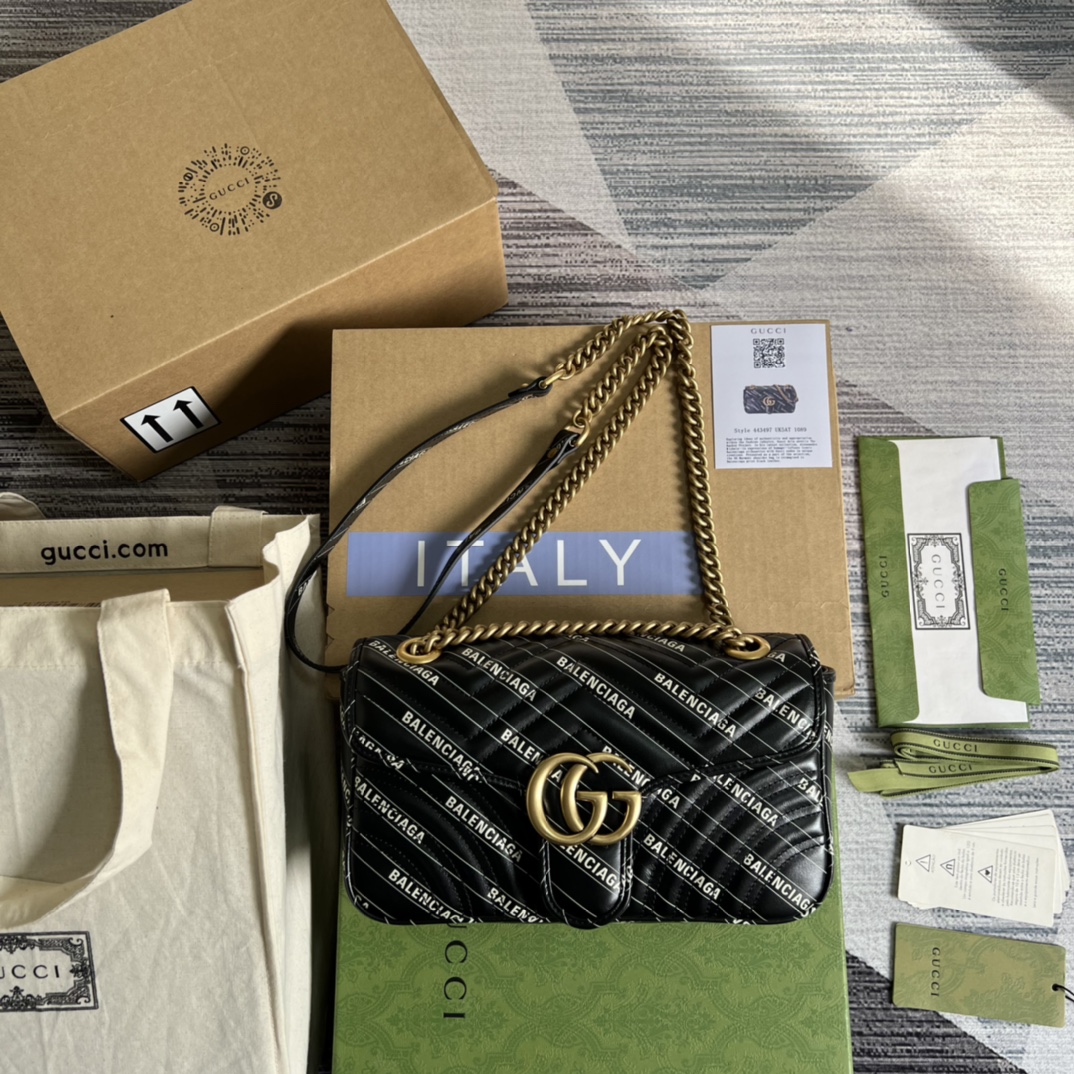 443497 The Hacker Project small GG Marmont bag, GUCCI SHOULDER BAGS FOR WOMEN