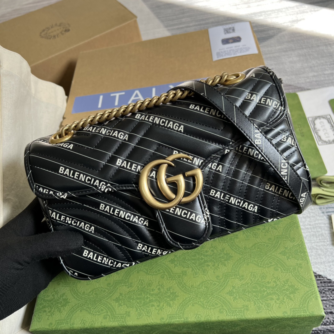 443497 The Hacker Project small GG Marmont bag, GUCCI SHOULDER BAGS FOR WOMEN