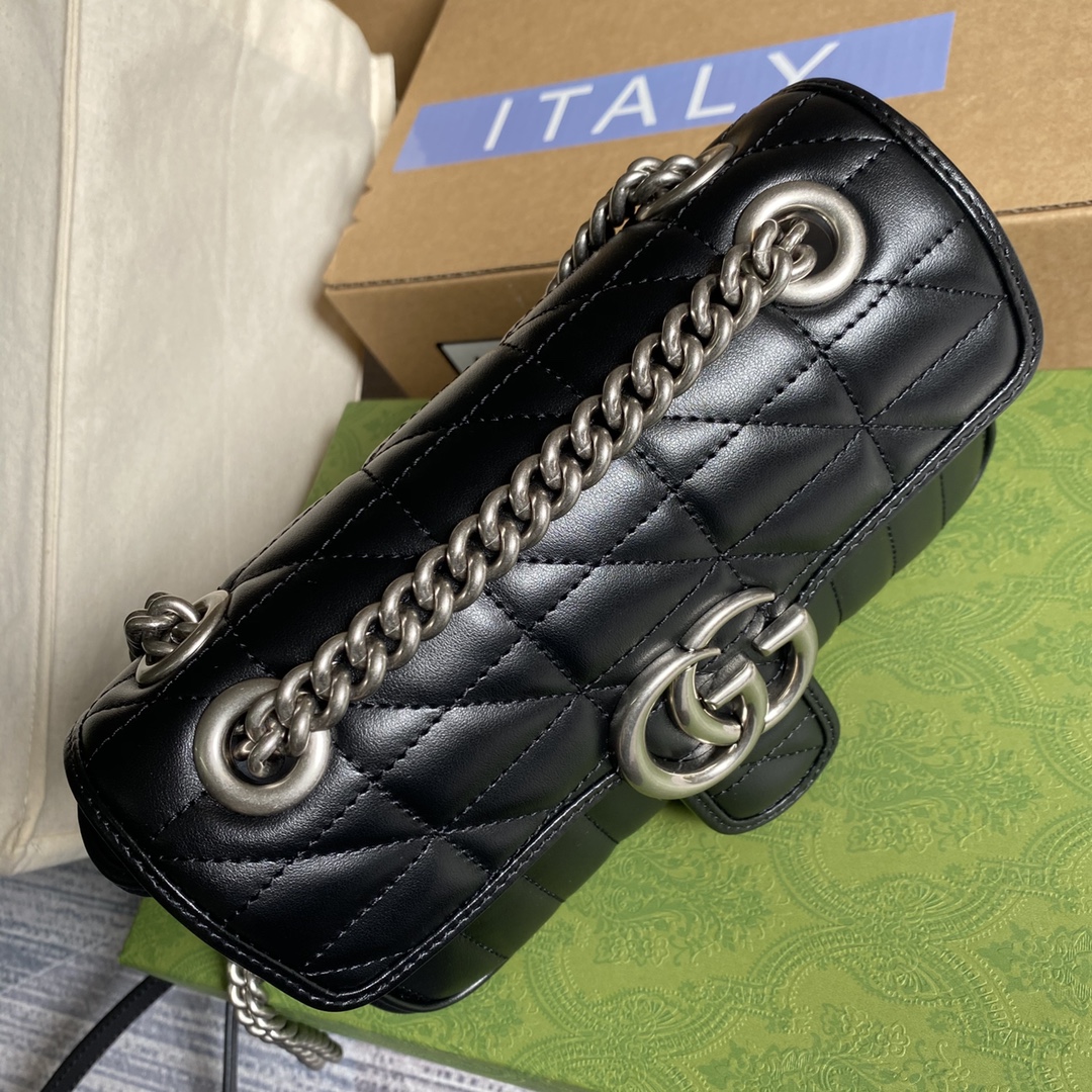 446744 Balenciaga print black leather, GUCCI Shoulder Bags for Women