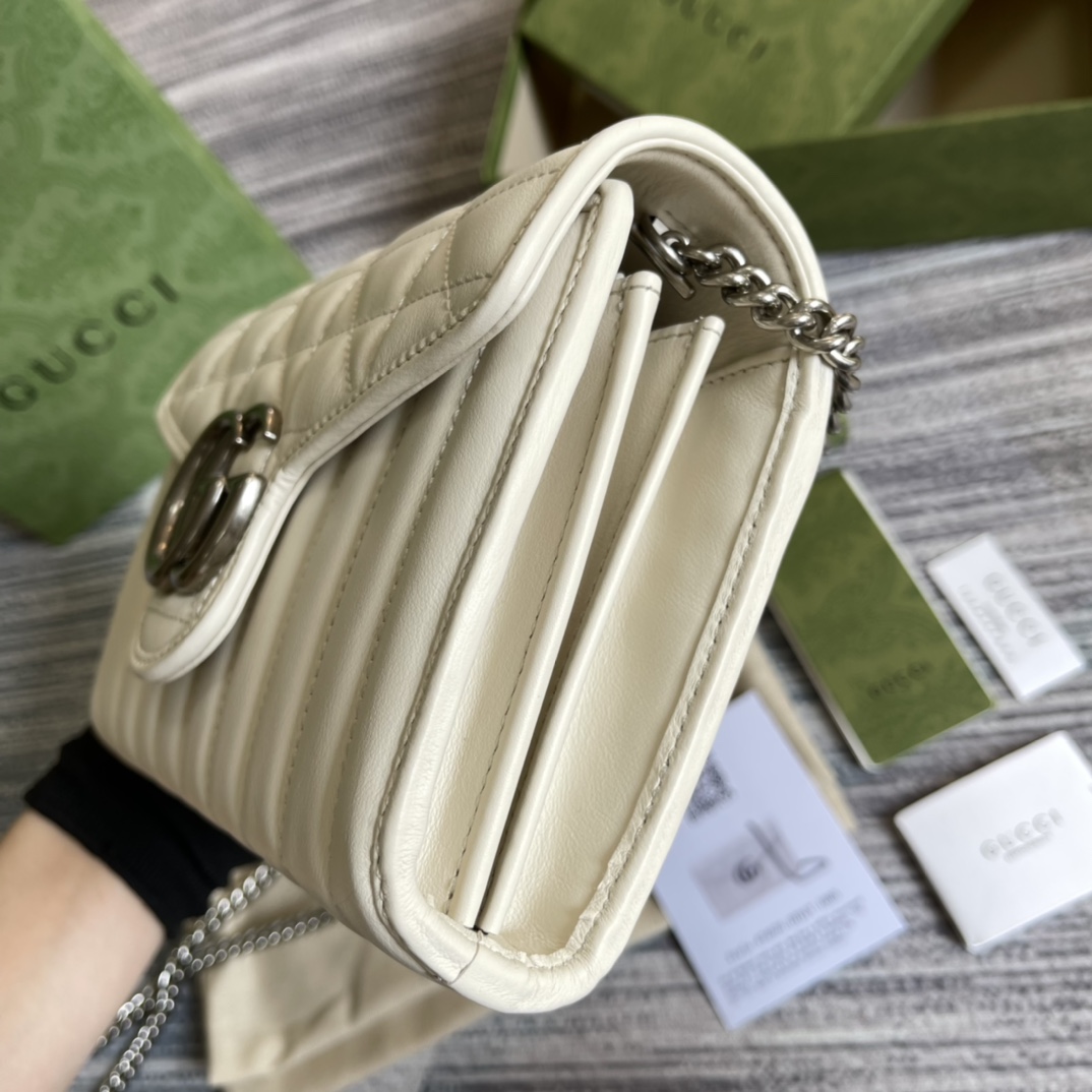474575 GG Marmont matelassé mini bag, gucci Chain Wallets for Women