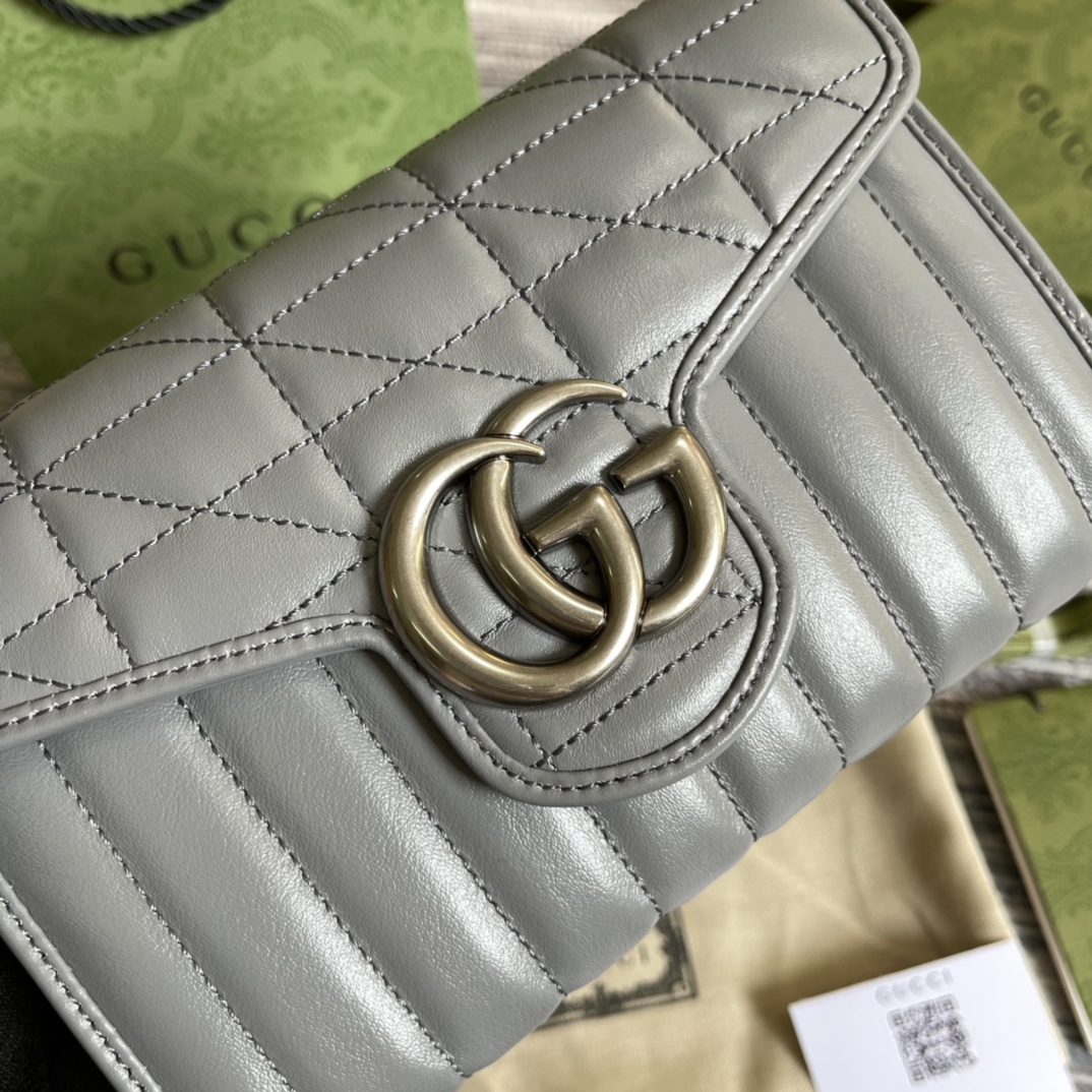 474575 GG Marmont matelassé mini bag, gucci Chain Wallets for Women
