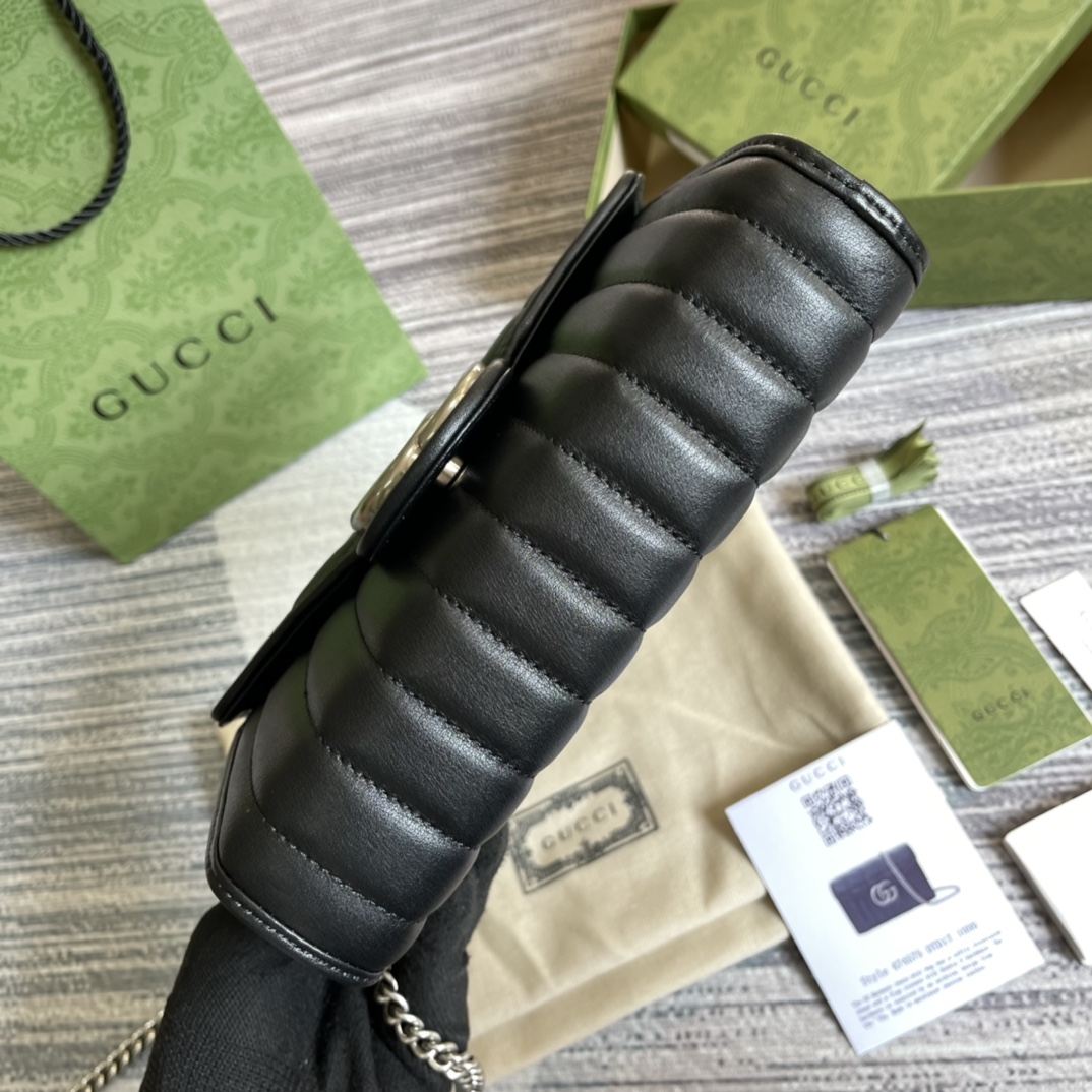 474575 GG Marmont matelassé mini bag, gucci Chain Wallets for Women