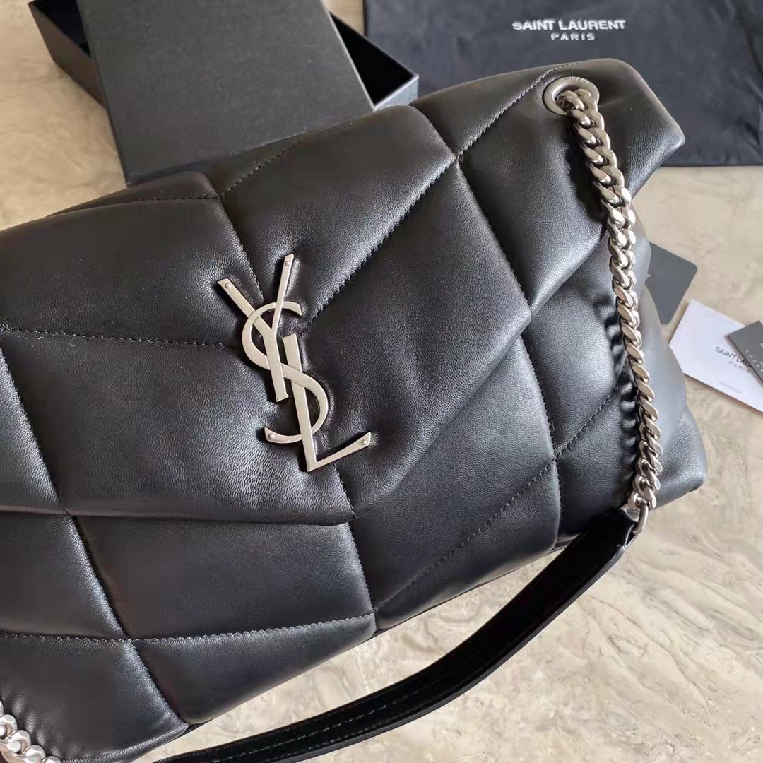 LOULOU PUFFER MEDIUM BAG IN QUILTED LAMBSKIN, YSL SAINT LAURENT 577475