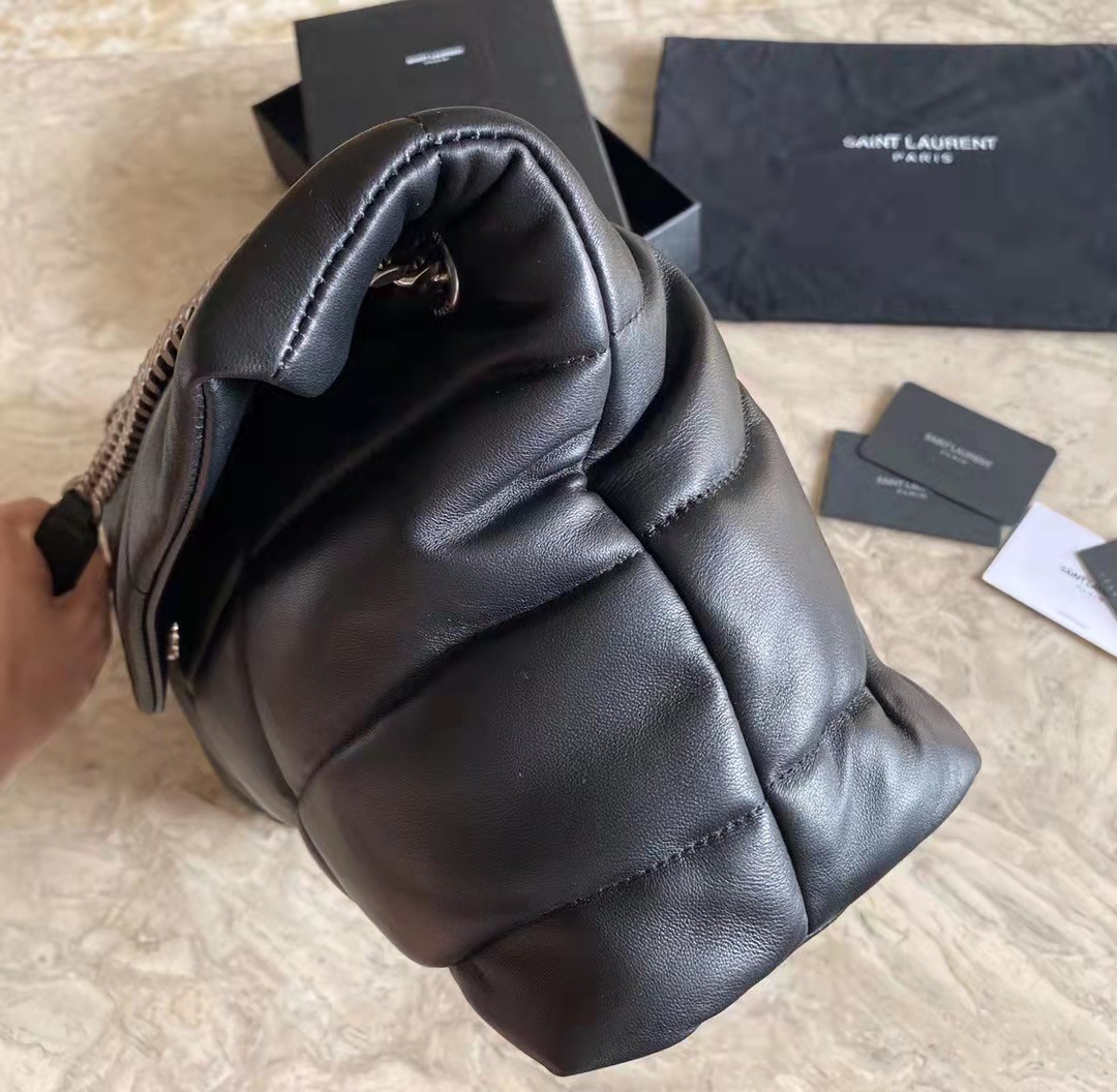 LOULOU PUFFER MEDIUM BAG IN QUILTED LAMBSKIN, YSL SAINT LAURENT 577475