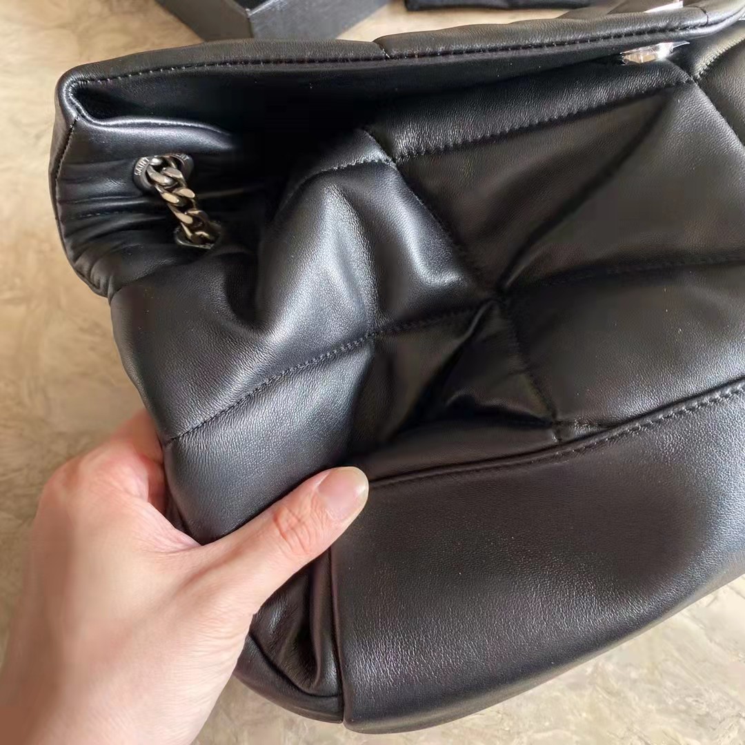 LOULOU PUFFER MEDIUM BAG IN QUILTED LAMBSKIN, YSL SAINT LAURENT 577475